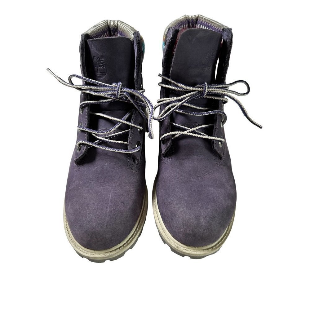 Timberland waterproof suede boot purple, size 4.5